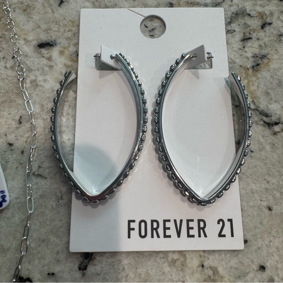 Silver and Blue white Jewelry Set Greece vacation new Francesca’s and forever 21 - Picture 5 of 8